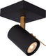 Lucide grony - plafondspot (plafondlamp) - led dim to warm - gu10 - 1x5w 2200k 3000k - zwart