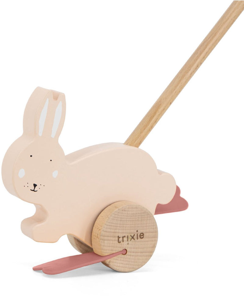 Load image into Gallery viewer, Trixie houten duwfiguur - mrs. rabbit
