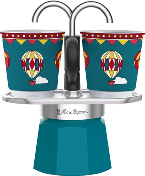 Bialetti mini express winter wonderland 2 kops – espressomaker – inclusief 2 espressokopjes – limited edition