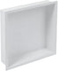 Plieger inbox inbouwnis - met flens - rvs - 30x30x7.5cm - wit