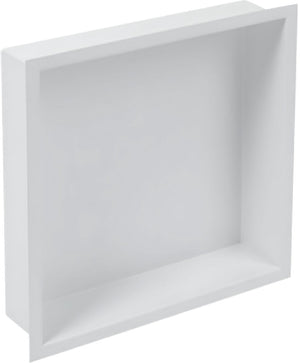 Plieger inbox inbouwnis - met flens - rvs - 30x30x7.5cm - wit