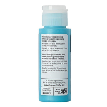 Folkart • metallic acrylic paint turquoise shimmer 59ml