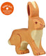 Holztiger bosdieren - haas - 8x2x6cm - houten figuur - handgemaakt
