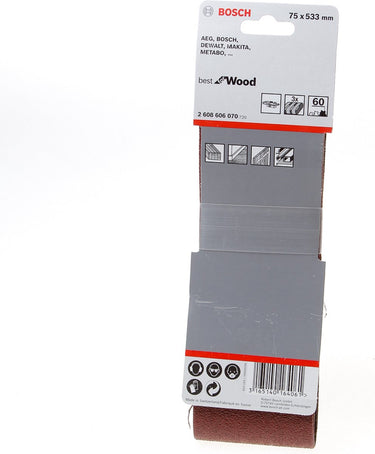 Bosch 3 banden 75x533 best wood+paint, 60