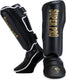 Super pro combat gear scheenbeschermer protector se zwart goud wit extra small