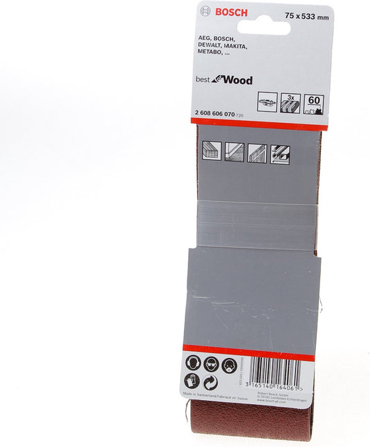 Bosch 3 banden 75x533 best wood+paint, 60
