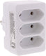 Q-link verdeelstekker - 3-voudig - domino - euro - wit