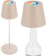Briloner calida - oplaadbare tafellamp - dimbaar - voor binnen en buiten - 3 in 1 - rgbw - ip44 - snoerloze - in hoogte verstelbaar - 36 x ø 10,5 cm - beige
