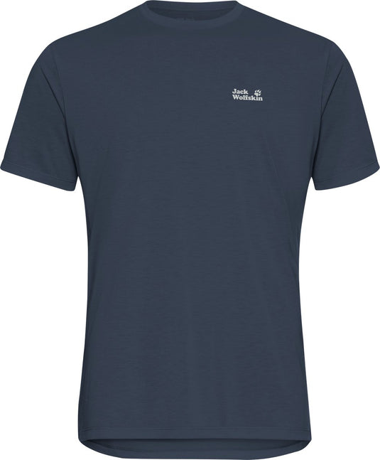 Jack wolfskin vonnan graphic t m heren outdoorshirt-midnight sky