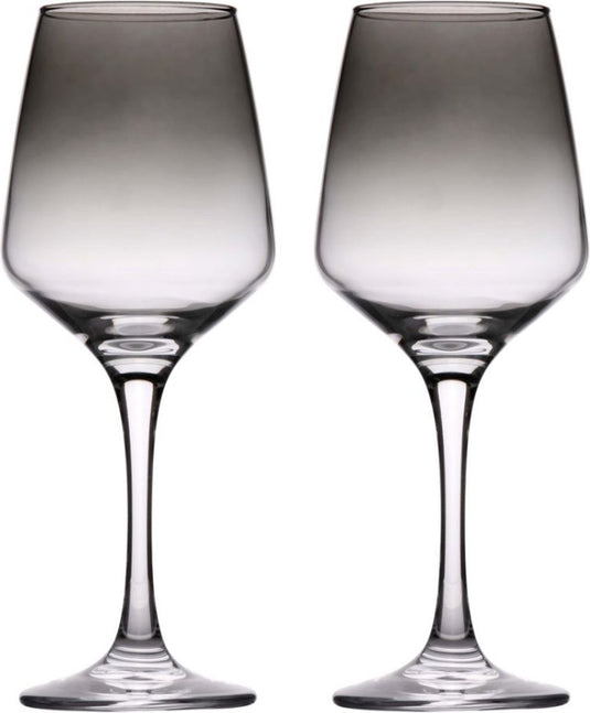 Alpina wijnglazen set 4 stuks - smoked wijnglas - 360ml per glas - geschikt voor rode en witte wijn