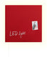 Sigel glasmagneetbord - artverum - met led verlichting - 48x48cm - rood - si-gl402