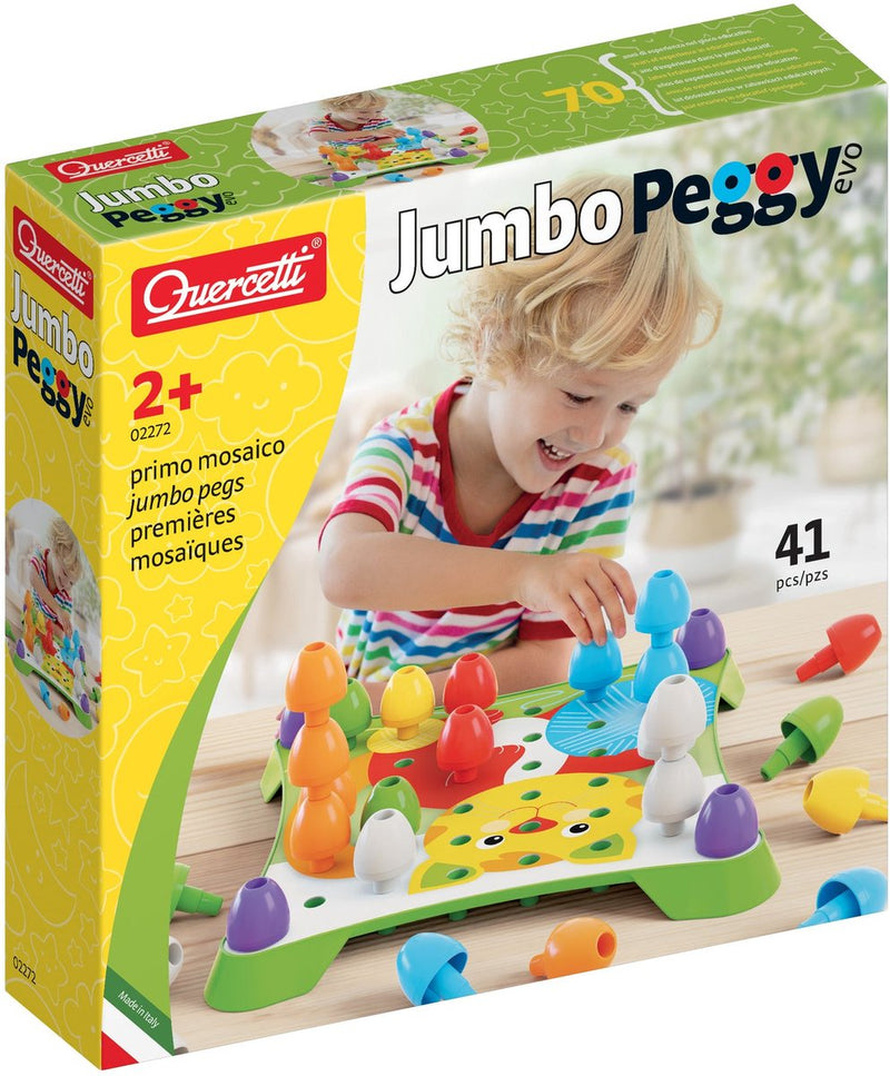 Load image into Gallery viewer, Quercetti educatief mozaïek speelgoed jumbo peggy evo 41 pins.
