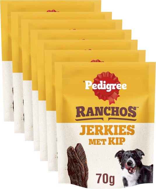 Pedigree hondensnacks - ranchos jerkies - kip - 7x70g