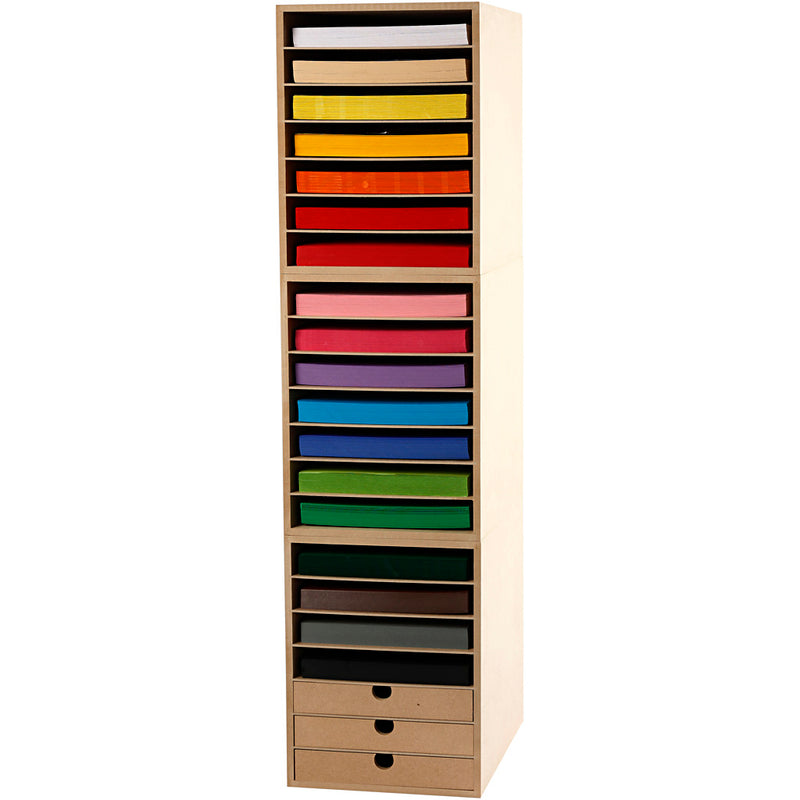 Afbeelding laden in galerijviewer, Https: www.cchobby.nl karton-opslagkast-h-100-cm-a4-vel-210x297-mm-180-gr-diverse-kleuren-1-set
