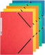 Q-connect elastomap, a4, 3 kleppen en elastieken, karton, assorti, pak van 10 stuks