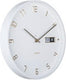 Karlsson wandklok data flip - wit - ø30cm - wandklok modern