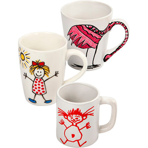 Creativ company https: www.cchobby.nl groepsset-mokken-beschilderen-h-7-10-cm-wit-1-set