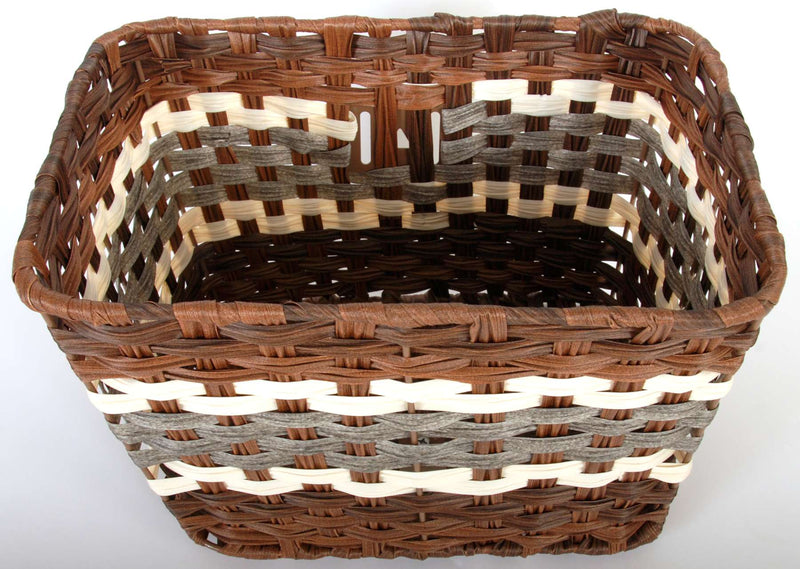 Load image into Gallery viewer, Volare gevlochten rieten fietsmand - groot
