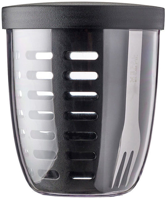 Mepal - ellipse fruit veggie pot - 600 ml - incl. vorkje - nordic black