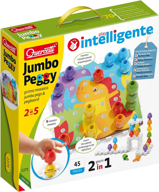 Quercetti stapelspel jumbo peggy junior karton 45-delig
