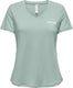 Only play - save life vn ss reg tee - training t-shirt korte mouw dames - grijs