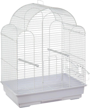 Flamingo parkietenkooi bali - 42 x 30 x 58 cm wit