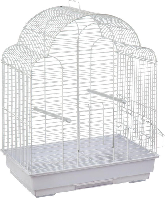 Flamingo parkietenkooi bali - 42 x 30 x 58 cm wit