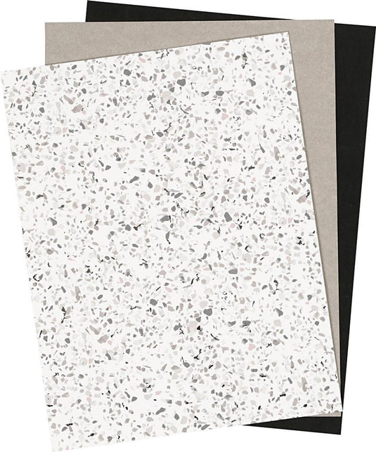 Creativ company https: www.cchobby.nl faux-leather-papier-vel-21x27-5-21x28-5-21x29-5-cm-dikte-0-55-mm-unikleurig-met-folie-bedrukt-3-vel-1-doos-498834