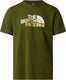 The north face m mountain line regular short sleeve tee heren outdoorshirt - woodland groen
