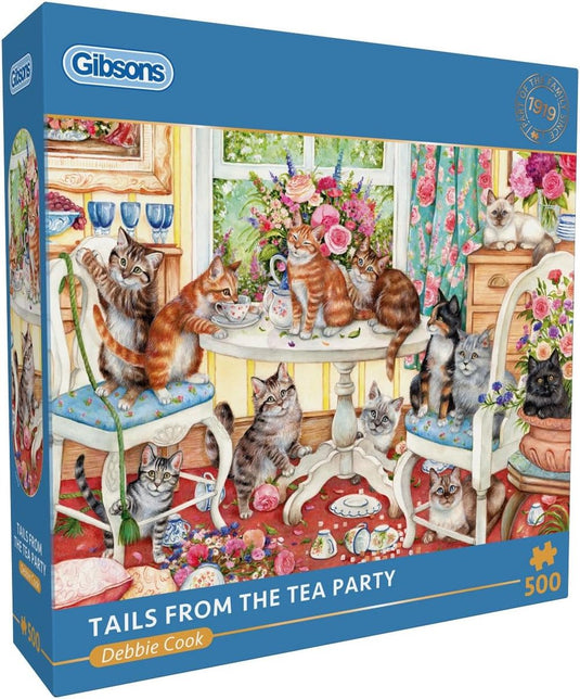 Gibsons - staarten van de tea party ( tails from the tea party ) - debbie cook - 500 stukjes - 48×34cm - legpuzzel voor volwassenen