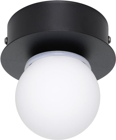 Eglo mosiano plafondlamp - wandlamp - badkamer - led - ø 11 cm - zwart wit