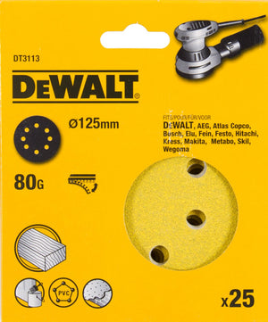 Dewalt - schuurpapier - krążki ścierne - ø125mm - rzep