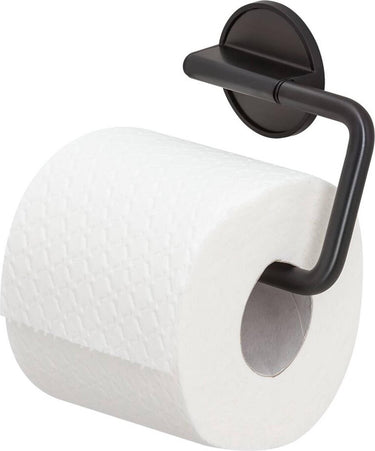 Tiger tune - wc rolhouder zonder boren - toiletrolhouder - zelfklevend 3m tape - zwart metaal geborsteld zwart - gunmetal black