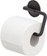 Tiger tune - wc rolhouder zonder boren - toiletrolhouder - zelfklevend 3m tape - zwart metaal geborsteld zwart - gunmetal black