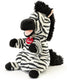 Trudi - puppets handpop zebra 29 cm - handgemaakt in italie - zacht pluche - knuffeldier voor jongens en meisjes - zwart wit - 17x29x18 cm maat s