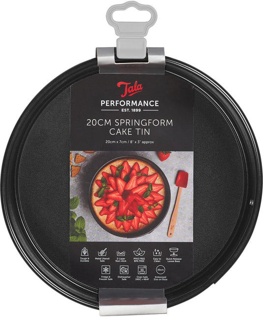 Tala performance - springvorm - 20 cm - losse bodem - ovenbestendig - antiaanbaklaag - pfas-vrij