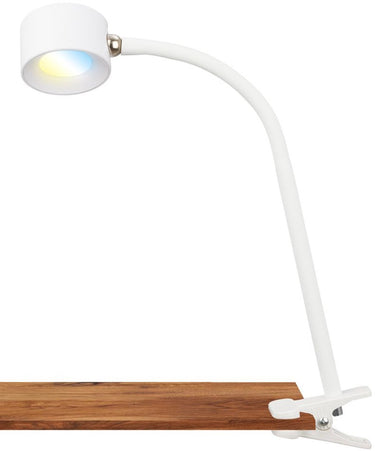 B.k.licht briloner tari - oplaadbaar klemlamp - bureaulamp wit - draaibaar leeslampje - dimbaar - snoerloos - voor binnen en buiten ip44