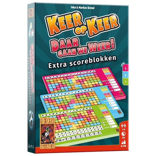 999games 999 games keer op keer scoreblok 3 stuks, level 5, 6 en 7