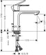 Hansgrohe rebris e - wastafelmengkraan - ééngreeps bediening - coolstart energiebesparend - zonder waste - 110mm maat - mat zwart