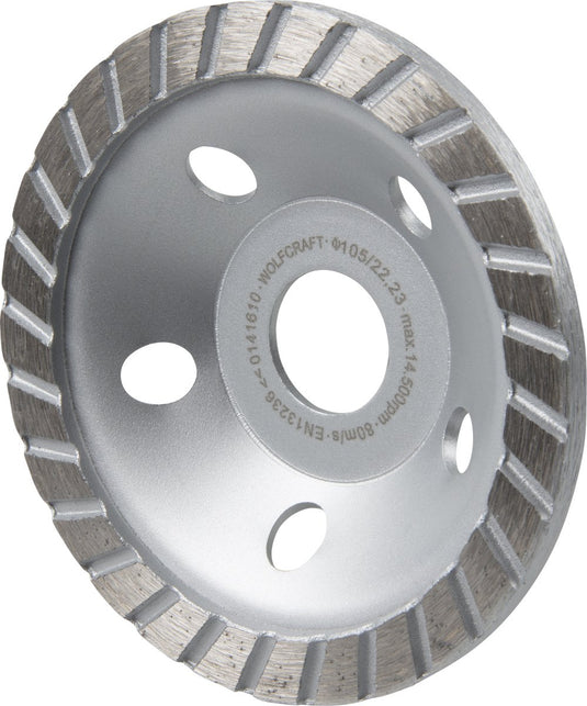 Wolfcraft - komschijf 105mm diamant voor haakse slijper - 8387000