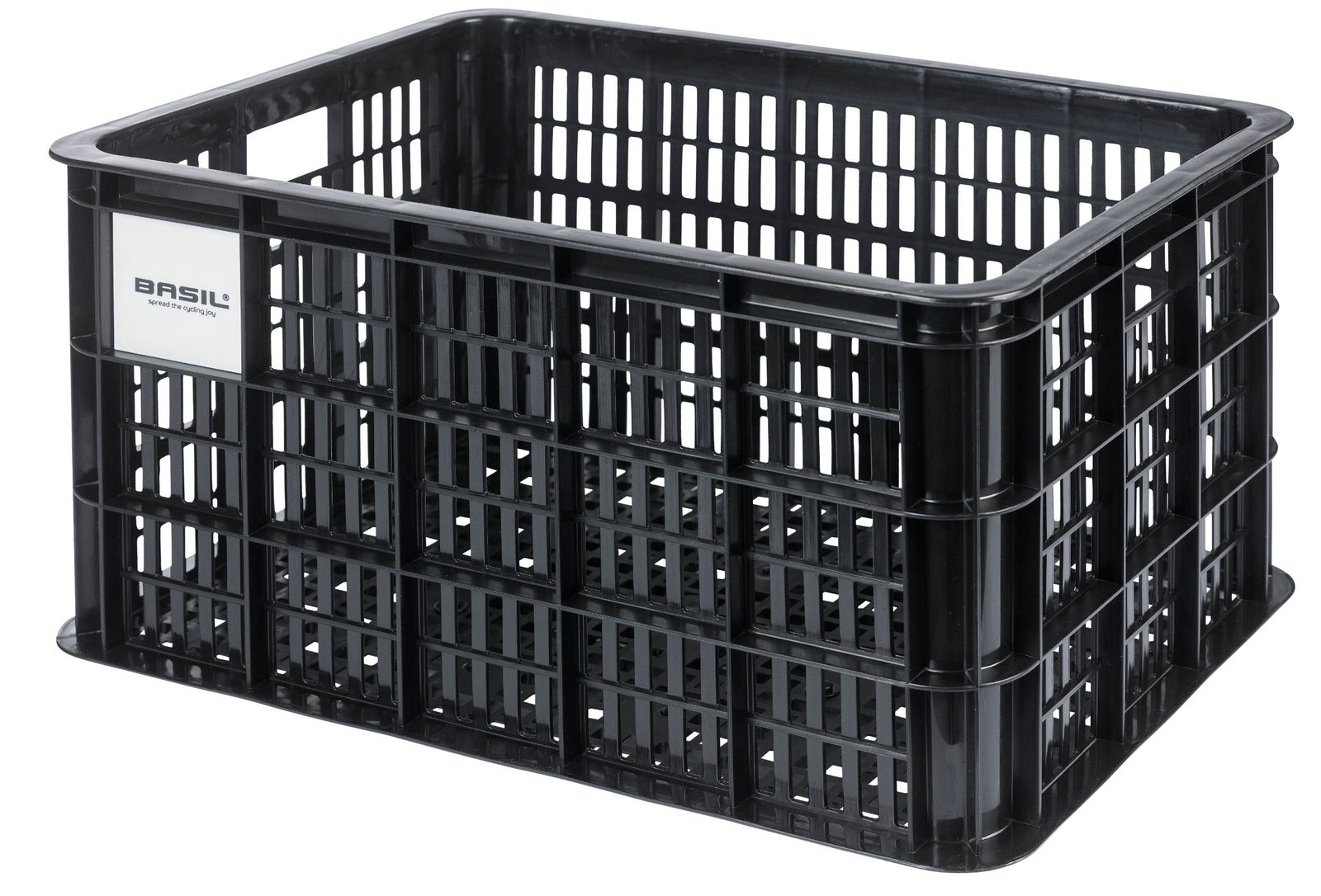 basil bicycle crate mik l - large - 40 liters - black