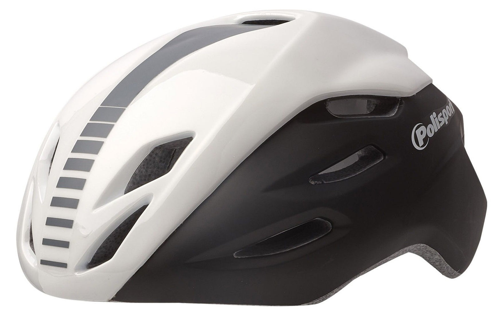 polissport helmet aero road matt white/gloss white/grey m 55-58cm