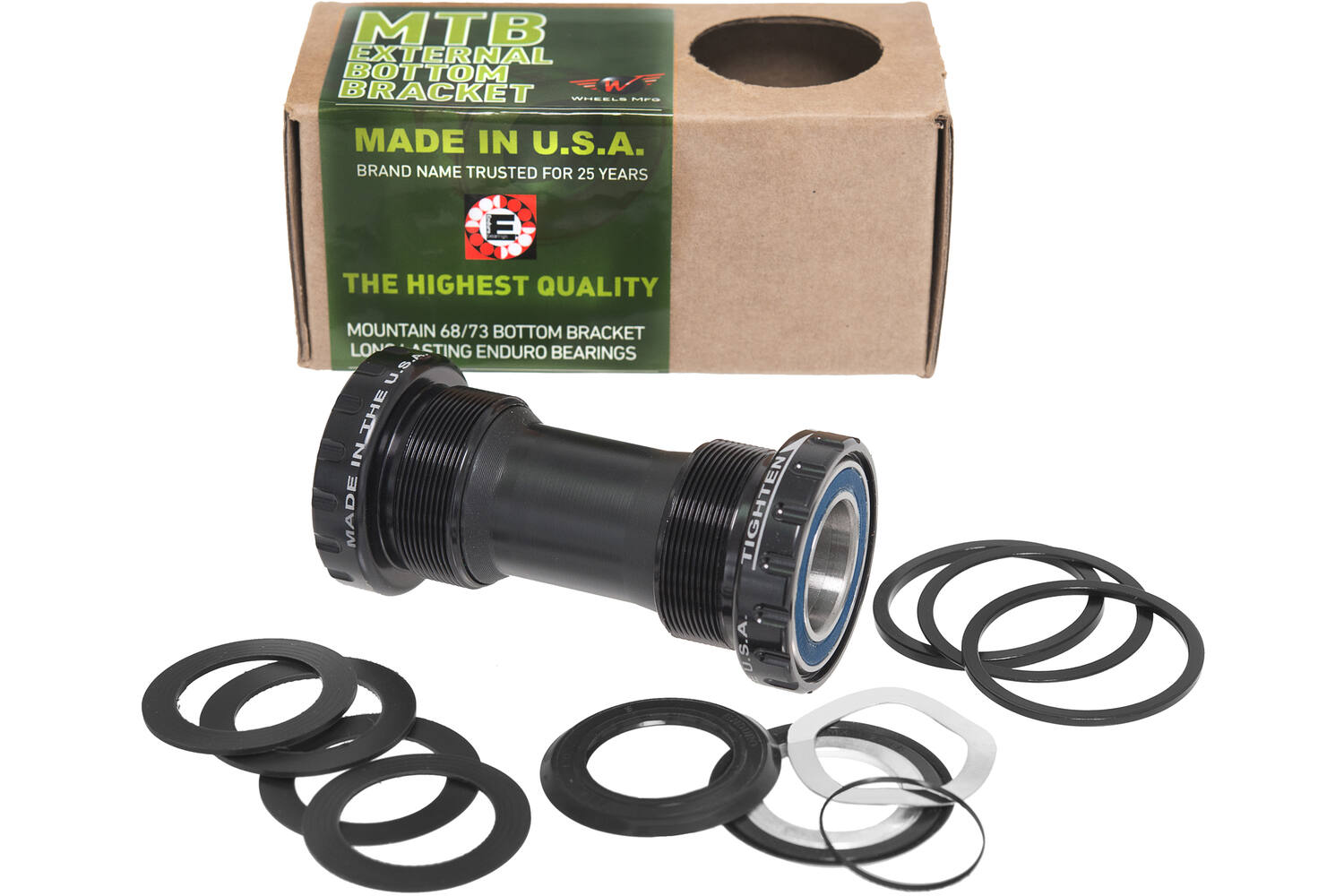 Bottom bracket mtb bsa sram - abec-3 - black