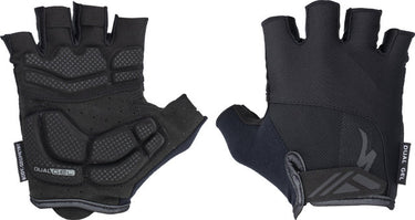 Specialized body geometry dual gel half-finger gloves