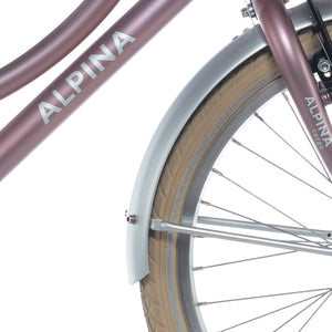 Alpina spatbord set + stang 22 cargo silver matt