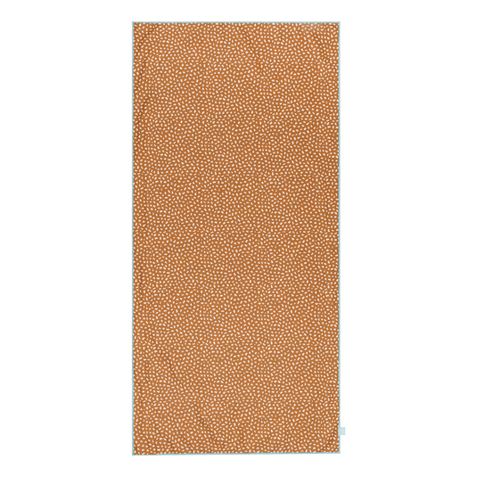 Vibrant stripes | oranje wit microvezel handdoek 135 x 65 cm