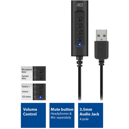 ACT Connectivity USB-A externe geluidskaart