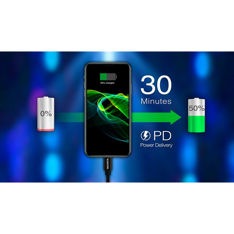 Load image into Gallery viewer, ADATA ADATA USB 2.0 oplaadkabel, USB-C naar Lightning
