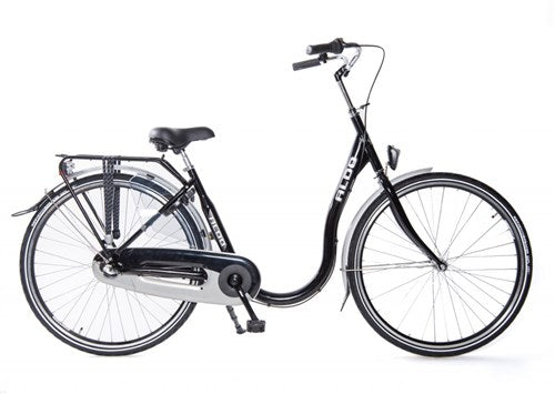 Aldo 28 inch lage instap fiets alu 3v remnaaf zwart