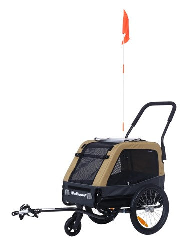 Polisport dog trailer size m khaki grey